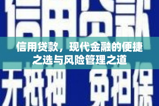 桃江信用贷款，现代金融的便捷之选与风险管理之道