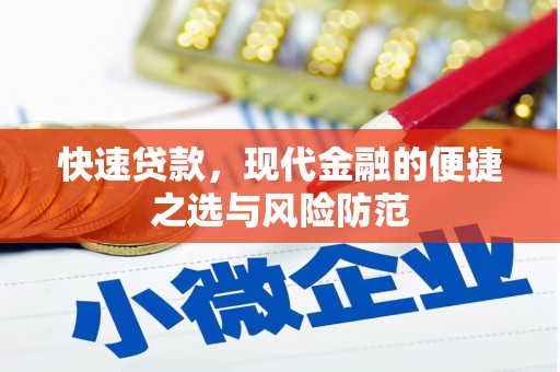清流快速贷款，现代金融的便捷之选与风险防范