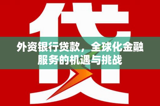 葵青外资银行贷款，全球化金融服务的机遇与挑战