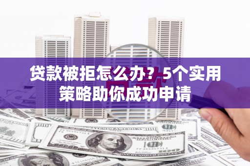 荔浦贷款被拒怎么办？5个实用策略助你成功申请