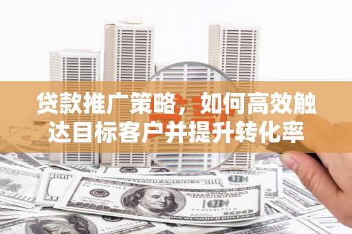 正安贷款推广策略，如何高效触达目标客户并提升转化率