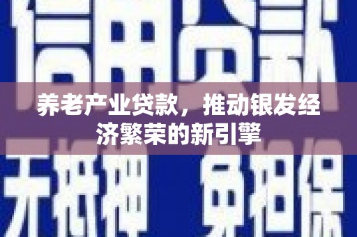 溪口养老产业贷款，推动银发经济繁荣的新引擎