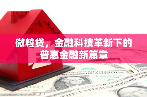 桐梓微粒贷，金融科技革新下的普惠金融新篇章