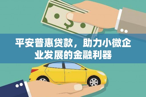 崂山平安普惠贷款，助力小微企业发展的金融利器
